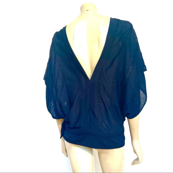 Vintage ROMAN KEFLAY Navy Blue Top - Picture 4 of 11